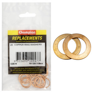 Champion M16 x 20mm x 1.5mm Copper Ring Washer -25pk