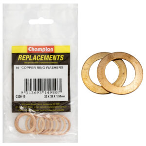 Champion M20 x 26mm x 1.5mm Copper Ring Washer -10pk