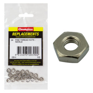 Champion 10/32in UNF Hexagonal Nut (Ni) -24pk