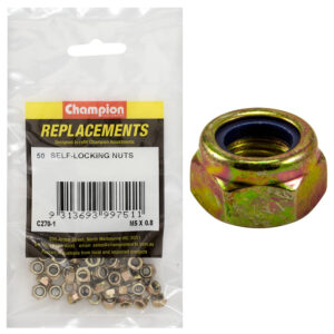 Champion M5 x 0.8 Self Locking Nut (Iso) -50pk