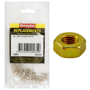 Champion M4 x 0.7 Plain Hex Nut -50pk