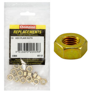 Champion M8 x 1.25 Plain Hex Nut -15pk