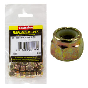 Champion 3/8in UNC Nylon insert Self-Locking Nut -15pk