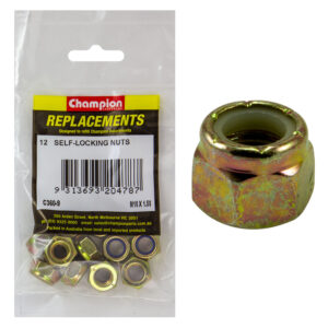 Champion M10 x 1.50 Nylon insert Self-Locking Nut -12pk