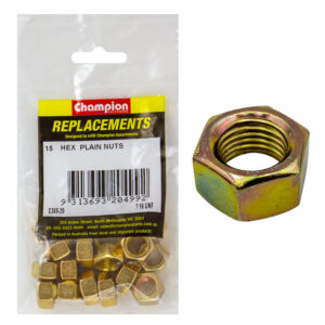 Champion 7/16in UNF Hexagon Nut -15pk