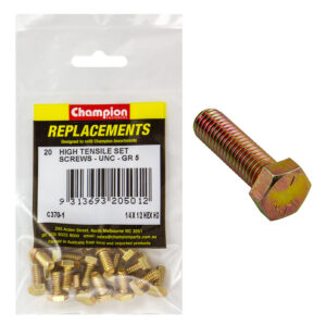 Champion 1/4in x 1/2in UNC Set Screw -Gr5 -20pk