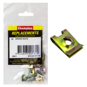 Champion 17 x 11.5 x 3.7mm Captive U-Type Speed Nut-20pk