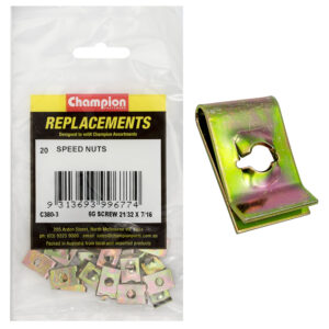 Champion 16.6 x 10.95 x 3.5mm Captive U-Type Speed Nut-20pk