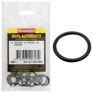 Champion 16mm (I.D.) x 2.5mm Metric O-Ring -15pk