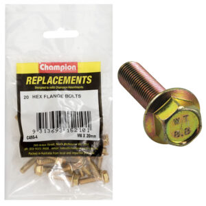 Champion M6 x 20mm Flange Head Set Screw -Gr8.8 -20pk