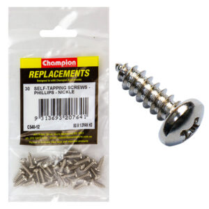 Champion 8G x 1/2in S/Tapping Screw Pan Head Phillips -30pk
