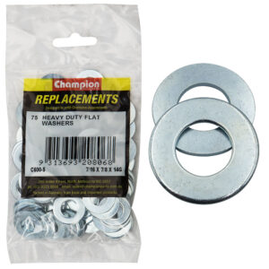 Champion M11 x 22 x 2mm Heavy Duty Flat Steel Washer -75pk