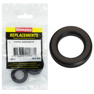 Champion 19 x 24 x 33mm Rubber Wiring Grommet - 3pk