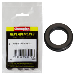 Champion 6 x 12 x 14mm Rubber Wiring Grommet -8pk