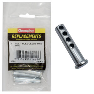 Champion 7/16 X 2in  Multi Hole Clevis Pin 6pk