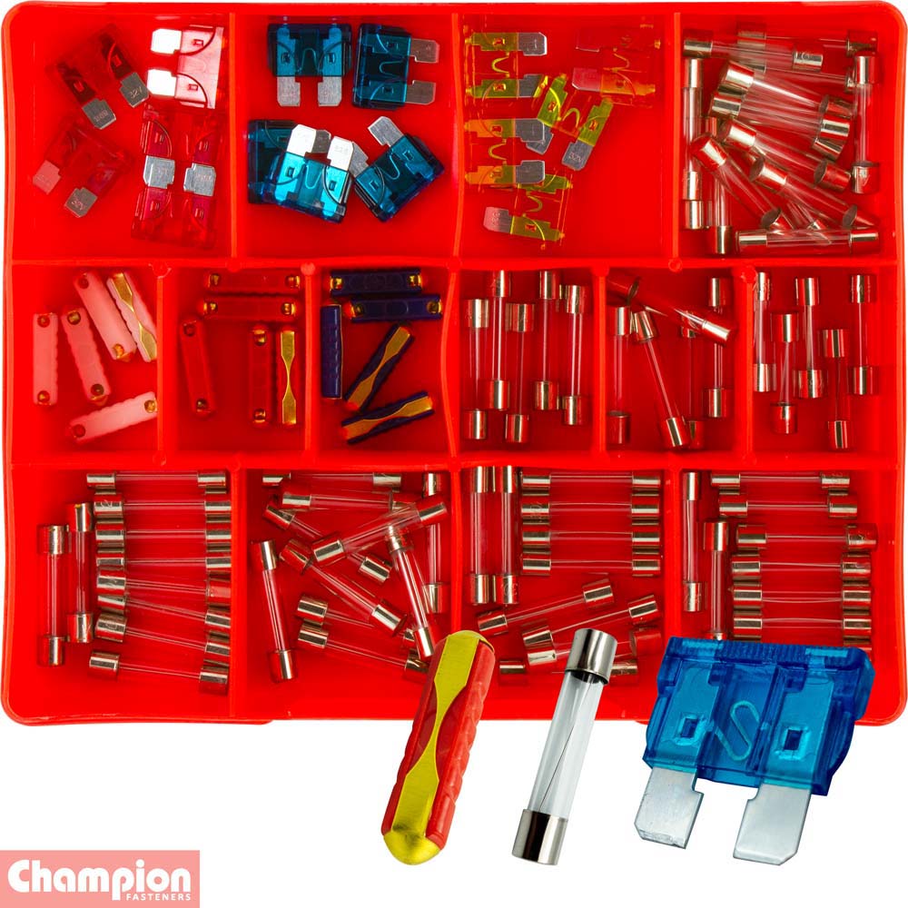 Champion 100pc Auto Fuse Assortment (Glass
