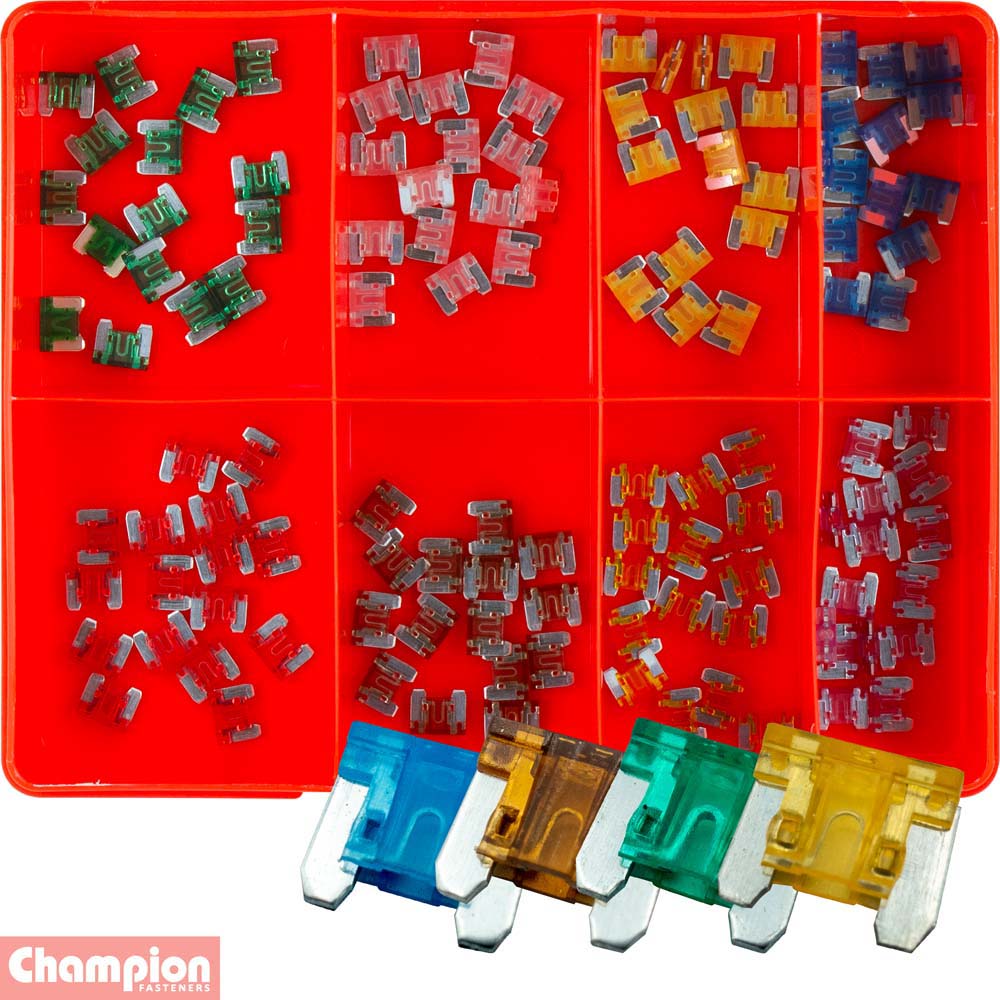Champion 120pc Low Profile Blade Fuse Assortment - 3-30Amp
