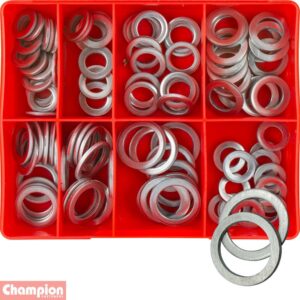 Champion 100pc mm/imp Aluminium Sump Plug Washer Assortment