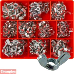 Champion 240pc Metric/UNC Wing Nut Assortment (Zinc)