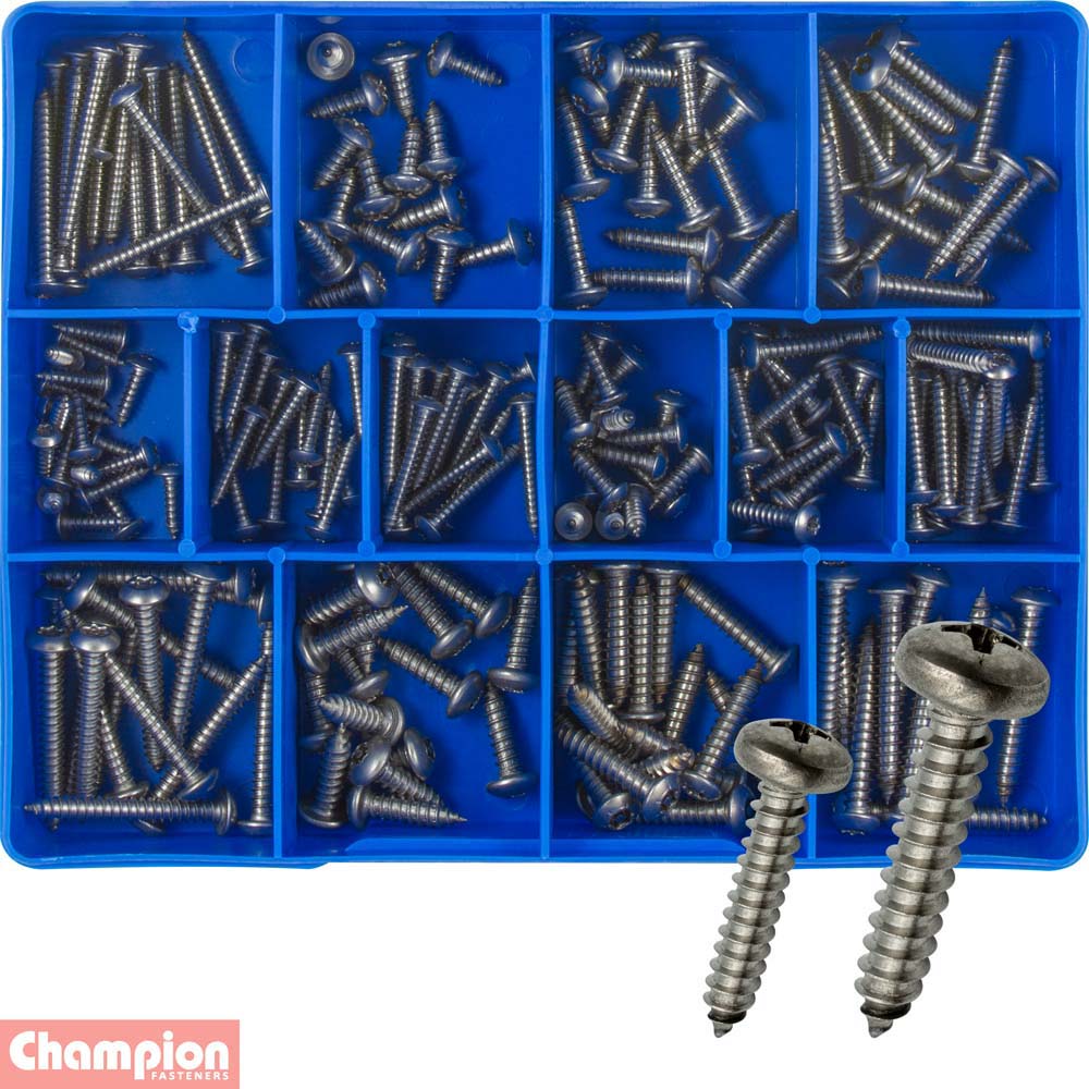 Champion 210pc Torx Security S/Tapping Screw Assort. 304/A2