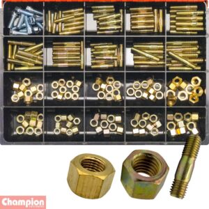Champion 200pc Master Manifold Studs And Nut - Brass & Steel