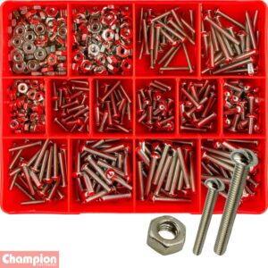 Champion 300pc Fine Thread Screw & Nut Assortment (Nickle)