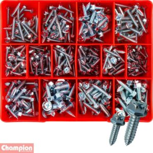 Champion 350pc Hex Head Self Tapping Screw Assortment (Zinc)
