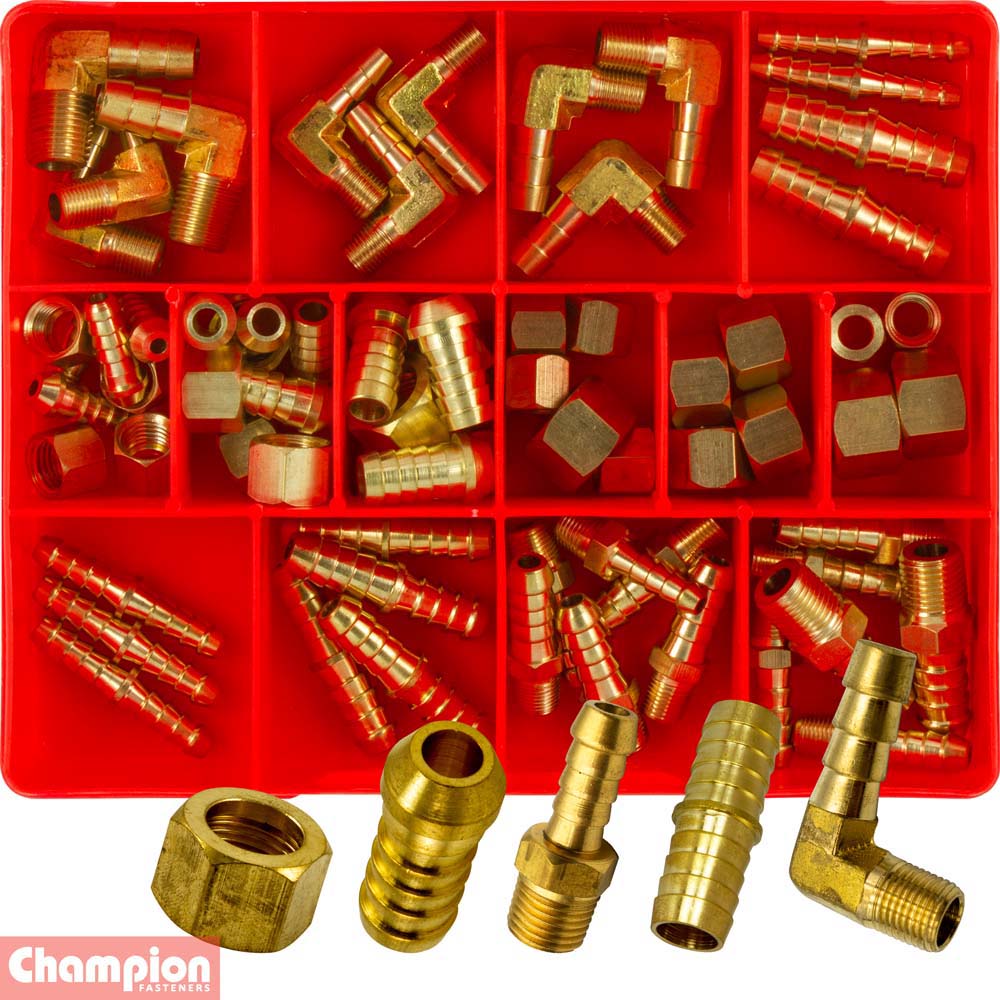 Champion 59pc Brass Petrol Fittings Assortment