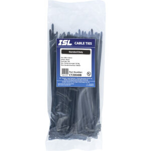 ISL 200 x 4.8mm UV Nylon Cable Tie - Blk. - 100pk