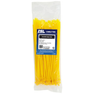 ISL 250 x 4.8mm Nylon Cable Tie - Yellow - 100pk