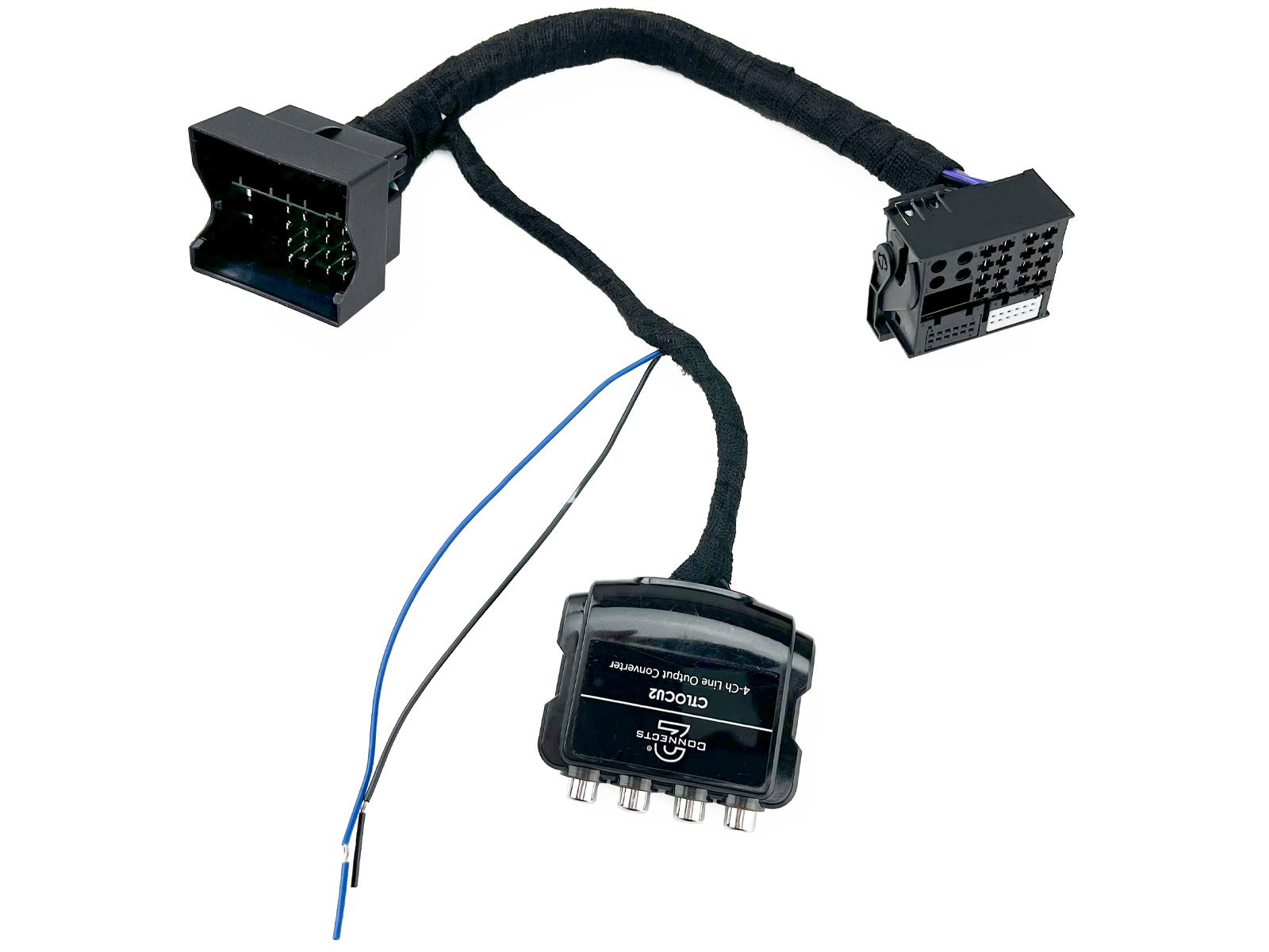 DIRECT-FIT BMW VW 4 CHANNEL LINE OUT CONVERTER 12V REM