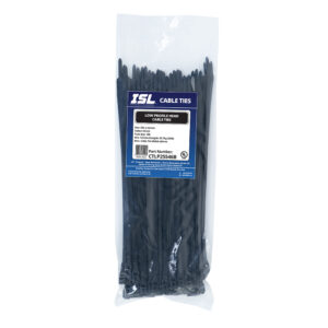 ISL 255x4.6mm Low Profile Cable Tie - UV Blk - 100pk
