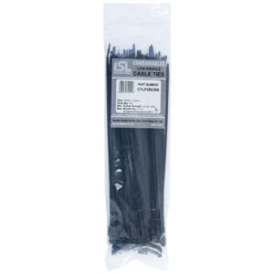 ISL 280x3.6mm Low Profile Cable Tie - UV Blk - 100pk
