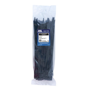 ISL 370x7.6mm Low Profile Cable Tie - UV Blk - 100pk