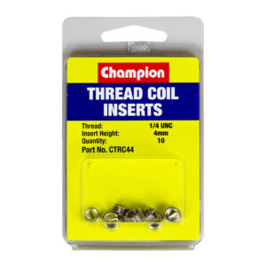 Champion 1/4in UNC x 4mm Thread Insert Refills -10pk