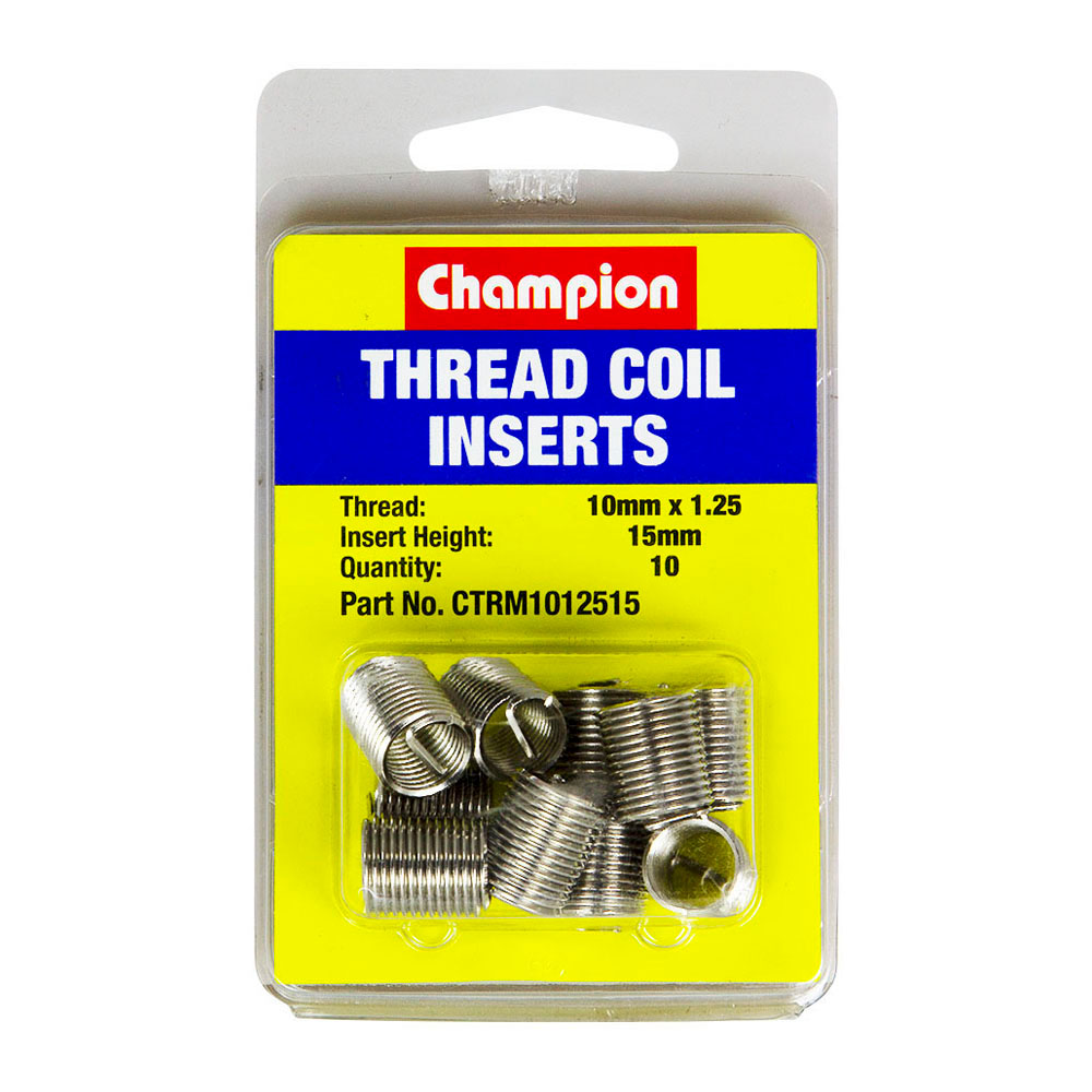 Champion M10 x 1.25 x 15mm Thread Insert Refills -10pk