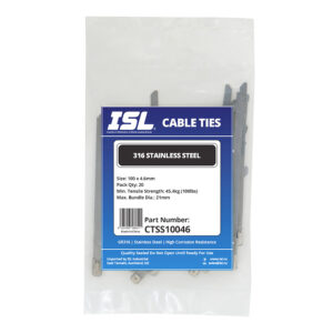 ISL 100 x 4.6mm 316 Stainless Cable Tie - 20pk