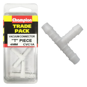 Champion Vacuum Hose - Equal T Piece 4mm - 2pk