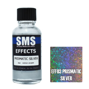 SMS AIRBRUSH PAINT ACRYLIC LACQUER EFFECTS PRISMATIC SILVER 30ML