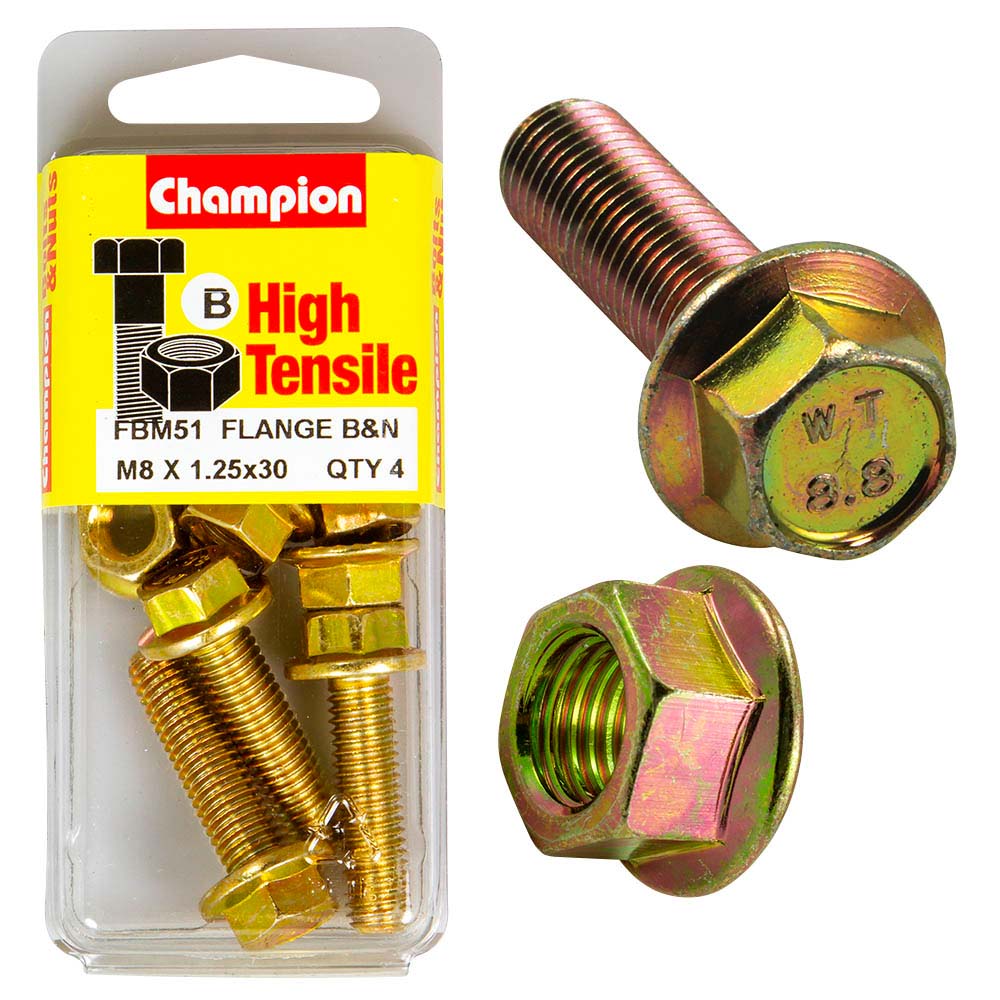 Champion Flange Bolt M8 x 30 (B) - GR8.8