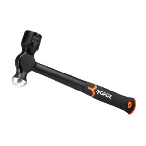 Groz Anti Shock Ball Pein Hammer 32oz - Steel Handle 15in