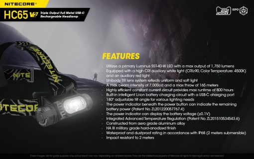 NITECORE USB RECHARGEABLE LED HEADLAMP - Image 3