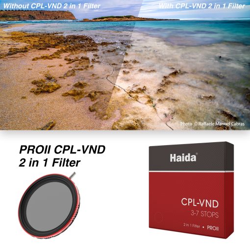 HAIDA PRO II C-POL + VARIABLE ND FILTER 3-7 STOP 82MM - Image 2
