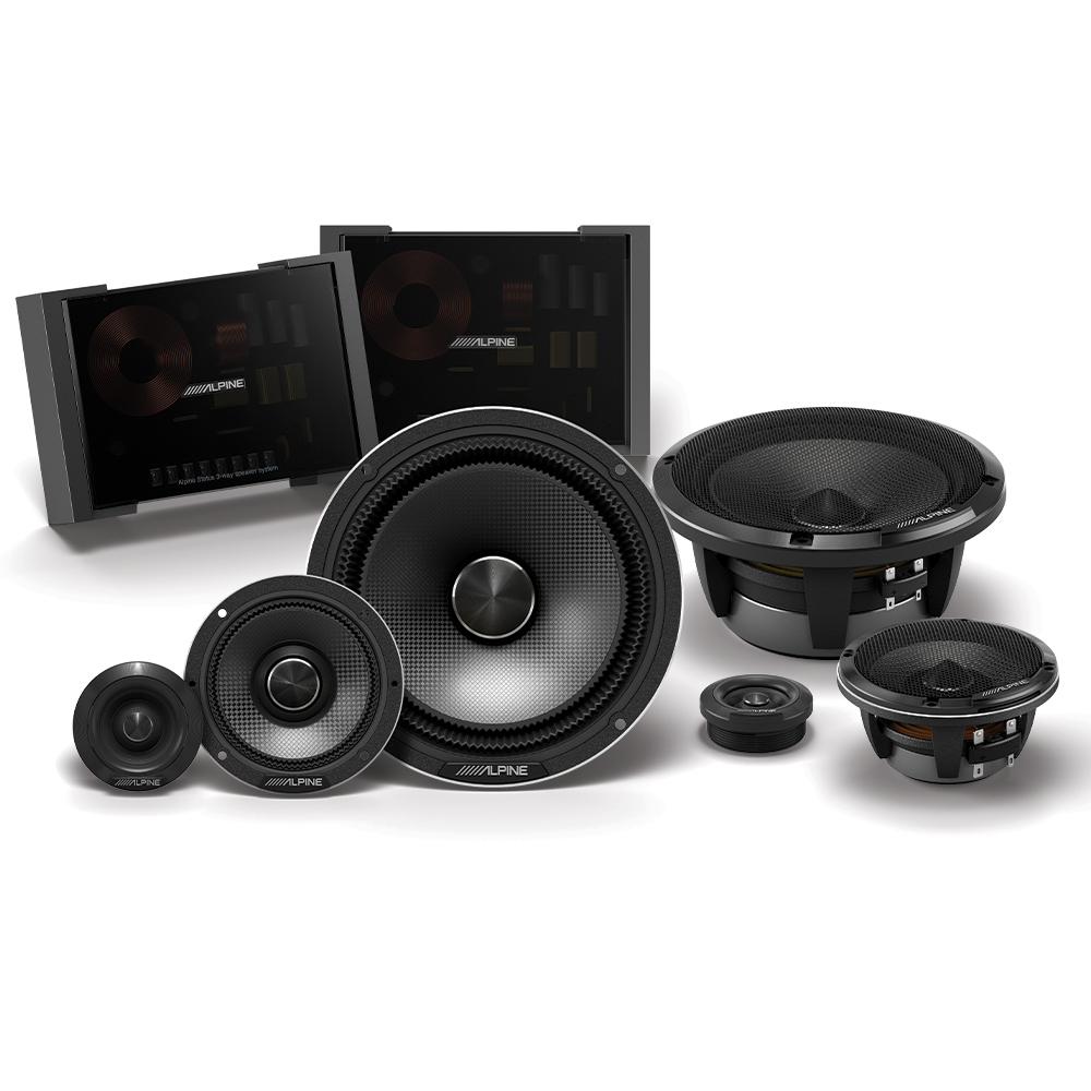 ALPINE STATUS SERIES 6.5" COMPONENT SPEAKER 100W RMS 3-WAY SLIM-FIT