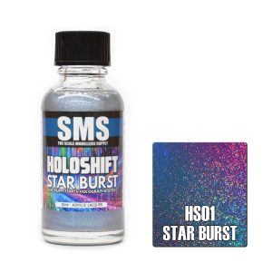 AIR BRUSH PAINT 30ML HOLOSHIFT STAR BURST BLUE/PURPLE/HOLO ACRYLIC LACQUER SCALE MODELLERS SUPPLY