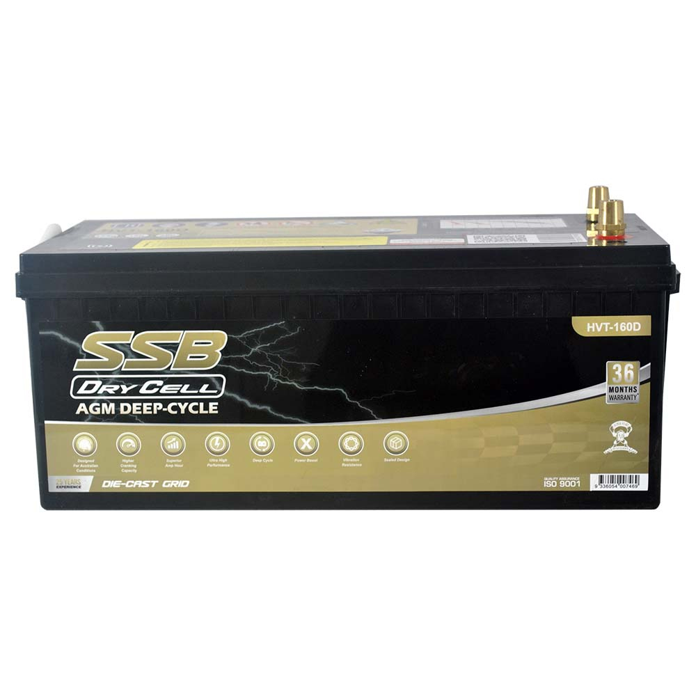 AGM BATTERY DEEP CYCLE DUAL PURPOSE 12V 160AH 1250CCA BY SSB ULTRA HIGH PERFORMANCE