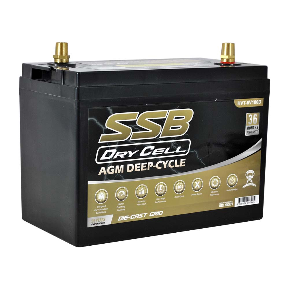 AGM BATTERY DEEP CYCLE DUAL PURPOSE 6V 187.2AH 1250CCA BY SSB ULTRA HIGH PERFORMANCE - Image 2