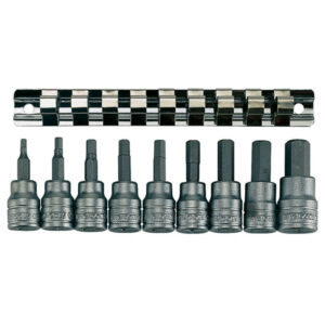 Teng 9pc 3/8in Dr. Metric Hex Bit Skt Set 3-12mm
