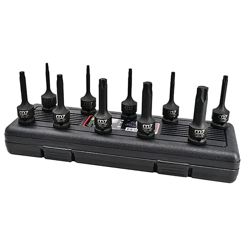 M7 10pc Impact Torx Socket Set 1/2in Dr. T20-T70