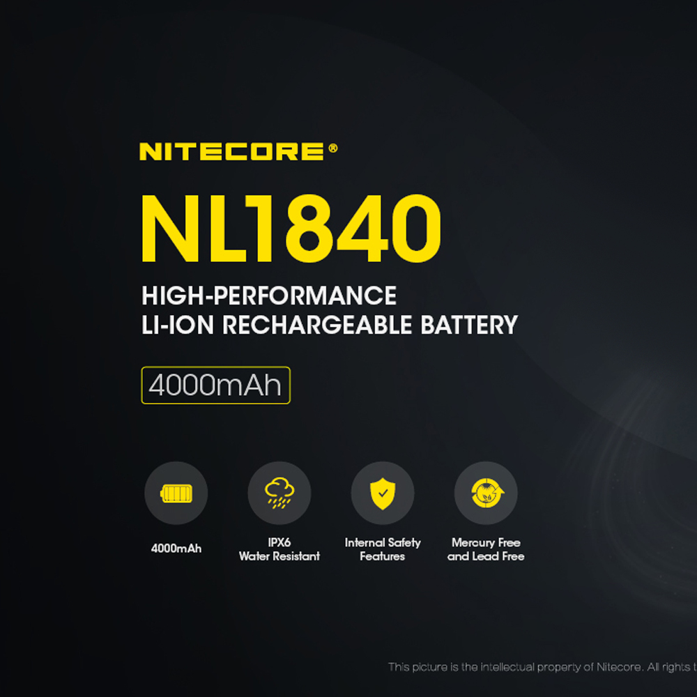NITECORE 18650 RECHARGEABLE BATTERY 3.6V 5A 4000MAH - Image 2